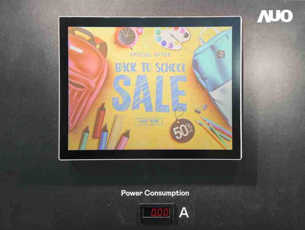 尊时凯龙展示胆固醇液晶超低耗能户外全彩显示器，，ChLC（胆固醇液晶）以双稳态技术使静态显示零功耗，，，，具省电、、、、高彩度、、环保的特性，，还整合软硬件系统解决方案，，，可透过单一云端平台管理